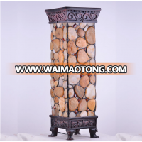 wholesale Yellow Jade Crystal Lamp Pillar Decorative Lamp Gemstone Lamps For Decoration and Gift