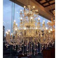 Luxury Large glass arms crystal wedding events decorations candle Bohemia chandelier