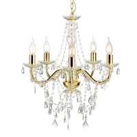 Wholesale Decorative Lamp Leaf Flower 5 Lights Shaded Chandelier for Bedroom Living Room