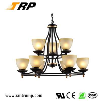 Latest european decorative indoor black chandelier lamp